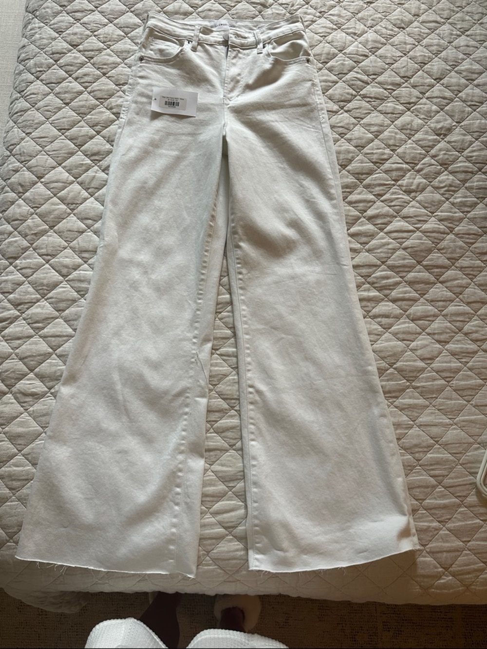 Dear John White Wide-Leg Flare Jeans